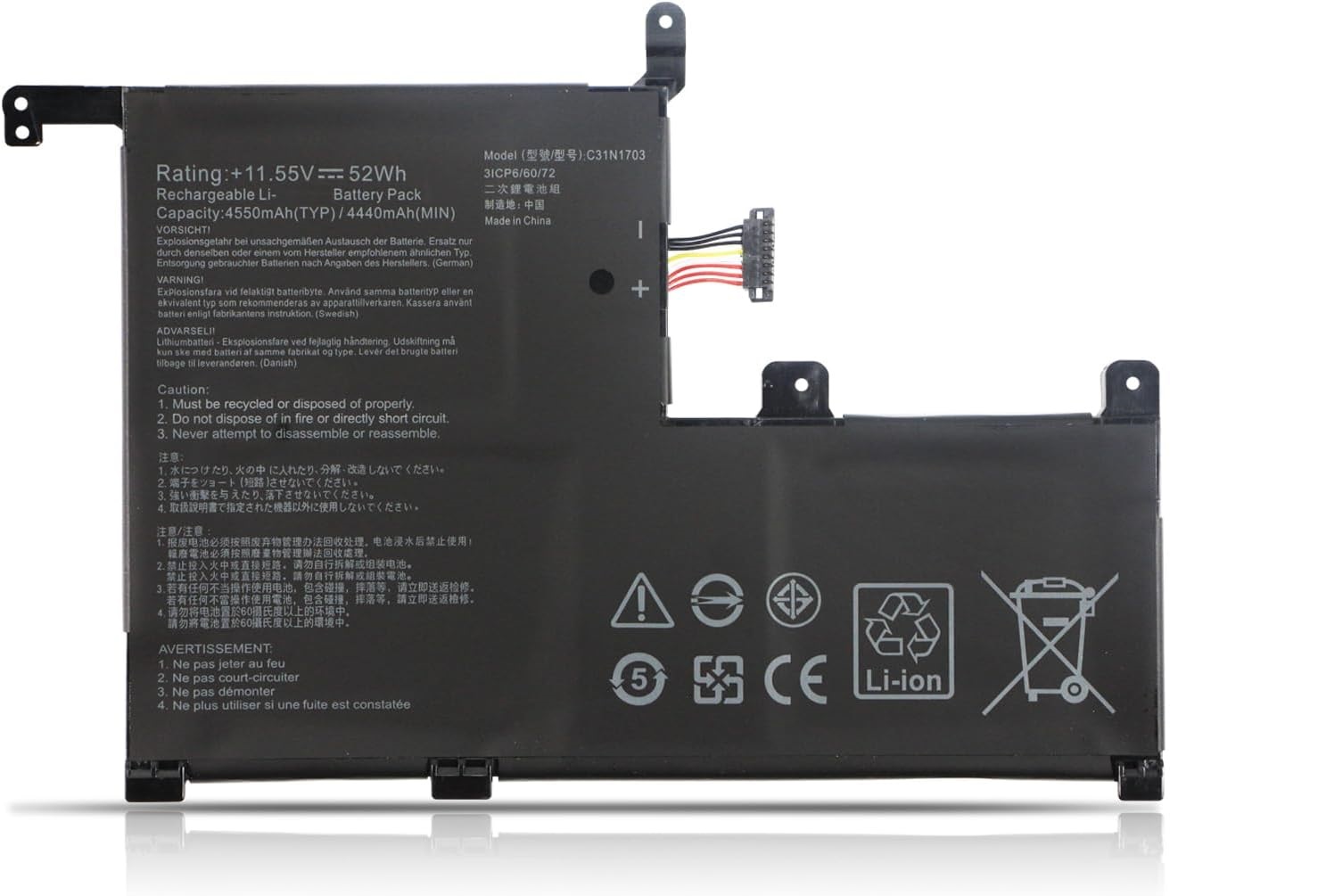 (Bild für) C31N1703 Asus ZenBook Flip UX561UA UX561UN UX561UA-BO051T UX561UA-SB51-CB UX561UN-AX8503T UX561UN-BO013T akku